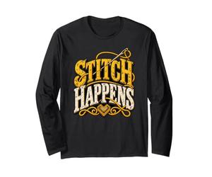 Stitch Happens de Grand-mère drôle de Couture et d'aiguille Manche Longue