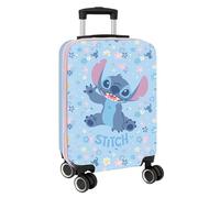 Stitch Happy Trolley de Cabine 20 Pouces Valise à roulettes Cadenas de sécurité Valise légère 34,5 x 20 x 55 cm, Bleu Ciel, M, Décontracté