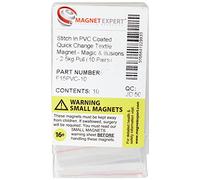 Stitch In Pvc Revêtu de Changement Rapide Aimant Textile Pour Les Arts, L'Artisanat, Le Bricolage, Les Passe-Temps et la Magie - 10 Paires