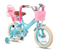 STITCH Little Daisy Vélo enfant de 4 à 6 ans, avec roues stabilisatrices, panier et serpentins, bleu