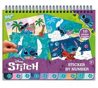 Stitch - Livre de coloriage pour enfants - Livre d'apprentissage créatif avec autocollants et images à colorier - Favorise la compréhension des chiffres et la motricité pour les petits artistes