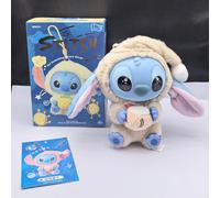 // * Stitch manger quelque chose avant du sommeil série boîte aveugle en peluche vinyle jouets mignon poupée Labu V3 boîte mystère sac pendentif décor cadeau Avec boîte-6