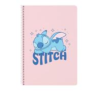 STITCH OHANA - Cahier 80 feuilles, couverture rigide, idéal pour enfants de différents âges, confortable et polyvalent, qualité et résistance, 21,5 x 31 cm