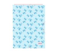 STITCH OHANA - Chemise Folio avec 3 rabats, idéal pour enfants de différents âges, confortable et polyvalent, qualité et résistance, 26 x 36,5 cm
