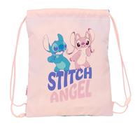 STITCH OHANA - Sac à dos plat junior, idéal pour enfants de différents âges, confortable et polyvalent, qualité et résistance, 26 x 34 cm