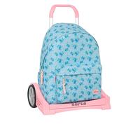 STITCH OHANA - Sac à dos scolaire 775, dos ergonomique, avec chariot Safta Evolution, idéal pour enfants de différents âges, confortable et polyvalent, qualité et résistance, 31 x 13 x 43 cm