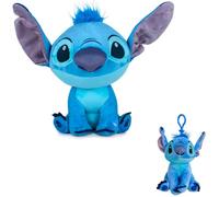 Stitch Peluche avec son 32 cm + porte-clés en peluche, Angel, Lilo & Stitch, pendentif sac à dos