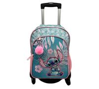 Stitch pink sac à dos primaire double compartiment adaptable + chariot noir.