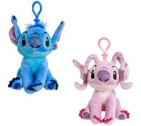 Stitch - Porte-clés - Angel, Lilo & Stitch - Peluche - Pendentif de sac à dos