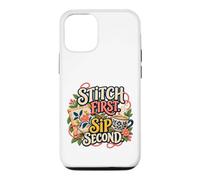 Stitch, première gorgée, deuxième Aiguille et café Coque pour iPhone 12/12 Pro