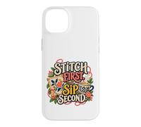 Stitch, première gorgée, deuxième Aiguille et café Coque pour iPhone 14 Plus
