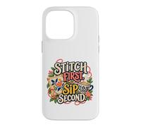 Stitch, première gorgée, deuxième Aiguille et café Coque pour iPhone 14 Pro Max