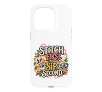 Stitch, première gorgée, deuxième Aiguille et café Coque pour iPhone 15 Pro