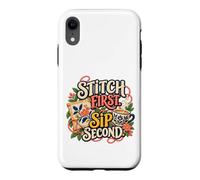 Stitch, première gorgée, deuxième Aiguille et café Coque pour iPhone XR