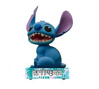 KIDS EUROSWAN, S.L. Réveil lampe 3D Stitch avec date Bleu pour enfants