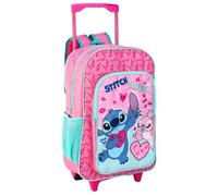 Stitch Sac à dos à roulettes de luxe pour enfants avec poches latérales en maille Lilo, rose, L, Bagages pour enfants