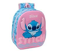 STITCH - Sac à dos d'école avec design 3D, idéal pour enfants de différents âges, confortable et polyvalent, qualité et résistance, 27 x 10 x 33 cm