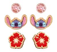 Stitch - Set De 3 Paires De Clous D'oreilles