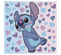 Stitch Sticker mural autocollant Motif Disney Let Your Heart be Light 33 x 33 cm