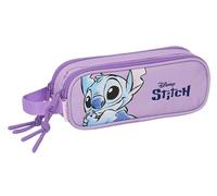 Trousse double multi-usages Stitch Sweet Bleu Violet 21 x 8 x 6 cm