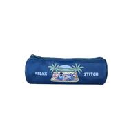 Stitch - Trousse Scolaire Ronde - Bleu - 1 Compartiment Bleu TU