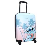 Stitch - Valise Rigide en ABS Chariot de Voyage pour Enfants - 4 Roues - Poignée Extensible - 46 x 33 x 21 cm - Capacité 31 litres - Couleur Rose et Bleu Clair, Rose, Valigia Piccola, Valise Trolley