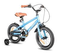 STITCH Vélo pour Enfants 14 Pouces de 3, 4 et 5 Ans Argent pour Filles et Garçons avec Stabilisateurs et Freins à Main,Bleu
