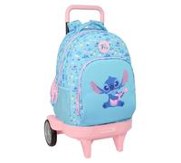 Safta Compact Evolutive Extraible Stitch Waves 33l 33x22x45 Cm Wheeled Backpack Bleu Enfants
