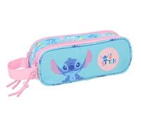 STITCH WAVES - Trousse double pour enfant, idéale pour les enfants d'âge scolaire, confortable et polyvalente, qualité et résistance, 21 x 6 x 8 cm