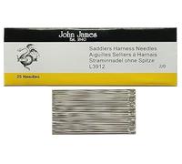 Stitchtight - Aiguilles à harnais John James Saddlers style L3912 utilisées pour les travaux manuels en cuir cousus à la main (L3912, taille 17 (2/0))