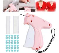 Stitchy Pistolet d'étiquetage Stichy Quick Clothing Fixer Speedy Gun Micro Sticky Stitching Mini pour vêtements Étiquetage avec 100 boucles d'ours et 1100 aiguilles en plastique Outil de marquage