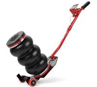 STIX AP-3000 cric pneumatique 3 t, 150-400 mm | 2 robinets 3/8 pouce pour contrôler la montée et la descente, avec soupape de sécurité intégrée.