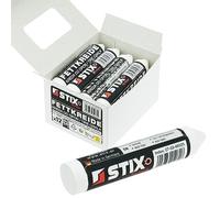STIX Craie de Marquage pour Pneus - Blanc, 12 pièces | Craie grasse résistante aux intempéries, haute visibilité, idéale pour ateliers de mécanique