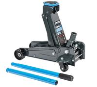 STIX Cric hydraulique 3T ELN-04 Hauteur de Levage 140 à 460 mm Construction en Acier Double Levier de 94 cm Revêtement en Caoutchouc pour Voiture SUV