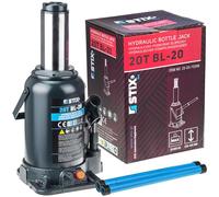STIX Cric hydraulique Bouteille BL-20 20 t, Course 235-460 mm | Poignée latérale soudée pour déplacer et positionner facilement l'appareil de 9,8 kg.
