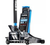 Stix cric rouleur 3 t Extra-Plat 75-505 mm pour SUV | Commande au pied, rangement intégré et manche amovible pour les interventions dans les espaces exigus.