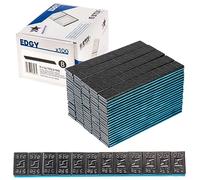 Stix Edgy Lot de 100 bandes de masses d'équilibrage adhésives 60 g 12 x 5 g Noir 3,5 mm Poids en acier galvanisé avec large ruban adhésif pour jantes en aluminium et jantes noires