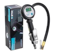 STIX Gonfleur Pneus Digital PSAIR-3 avec Écran LCD 7 Bar - Pistolet Compact 1/4" avec Tuyau 40 cm pour Voiture Moto Vélo