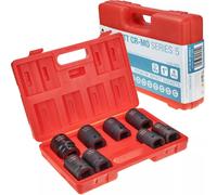 STIX Jeu de clés à douille 1" 8 pces Jeu de douilles longues Kraft Schonsätze dans un coffret