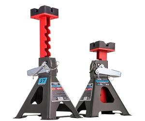 Stix JS-3T Lot de 2 supports de levage, capacité de charge maximale : 3 t, avec goupille de sécurité - Réglables en hauteur de 275 à 430 mm - avec support en caoutchouc et double verrouillage pour
