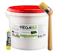 Stix Kit de montage de pneus 3 pièces - 5 kg de pâte à pneus Mega Wax, pinceau professionnel et craie pour pneus - Kit complet pour changement de pneus et fournitures d'atelier