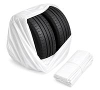 Stix Lot de 100 Sacs à Pneus Blancs 100x100 cm LDPE 30 µm