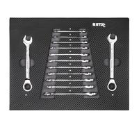 Stix Lot de 13 clés à cliquet Cr-V pour chariot à outils