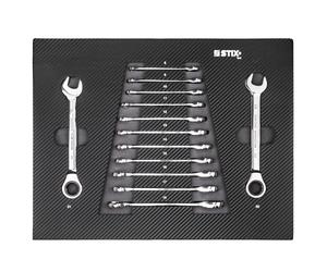 Stix Lot de 13 clés à cliquet Cr-V pour chariot à outils