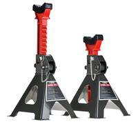 STIX Lot de 2 Chandelles 3 Tonnes avec Patins en Caoutchouc Réglables 295-425 mm pour Garage et Atelier