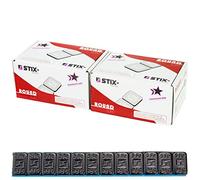 STIX Lot de 200 Masses adhésives Noires 12x5g Slim Round pour Jantes alu avec revêtement Zinc