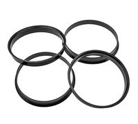 STIX Lot de 4 Anneaux de Centrage 57,1-56,1 mm Bagues Plastique Noir pour Adaptation Moyeu et Jante Aluminium