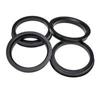 STIX Lot de 4 Anneaux de Centrage 64,0-54,1 mm Bagues Plastique Noir pour Adaptation Moyeu et Jante Aluminium