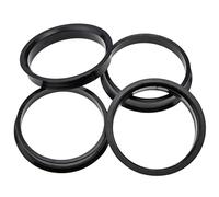 STIX Lot de 4 Anneaux de Centrage 76,1-65,1 mm Bagues Plastique Noir pour Adaptation Moyeu et Jante Aluminium