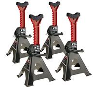 STIX Lot de 4 Chandelles 3T avec Patins en Caoutchouc Hauteur Réglable 295 à 425 mm Supports de Levage pour Voiture et Garage